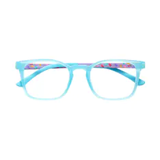 Kids' Square Transparent Blue Eyeglasses