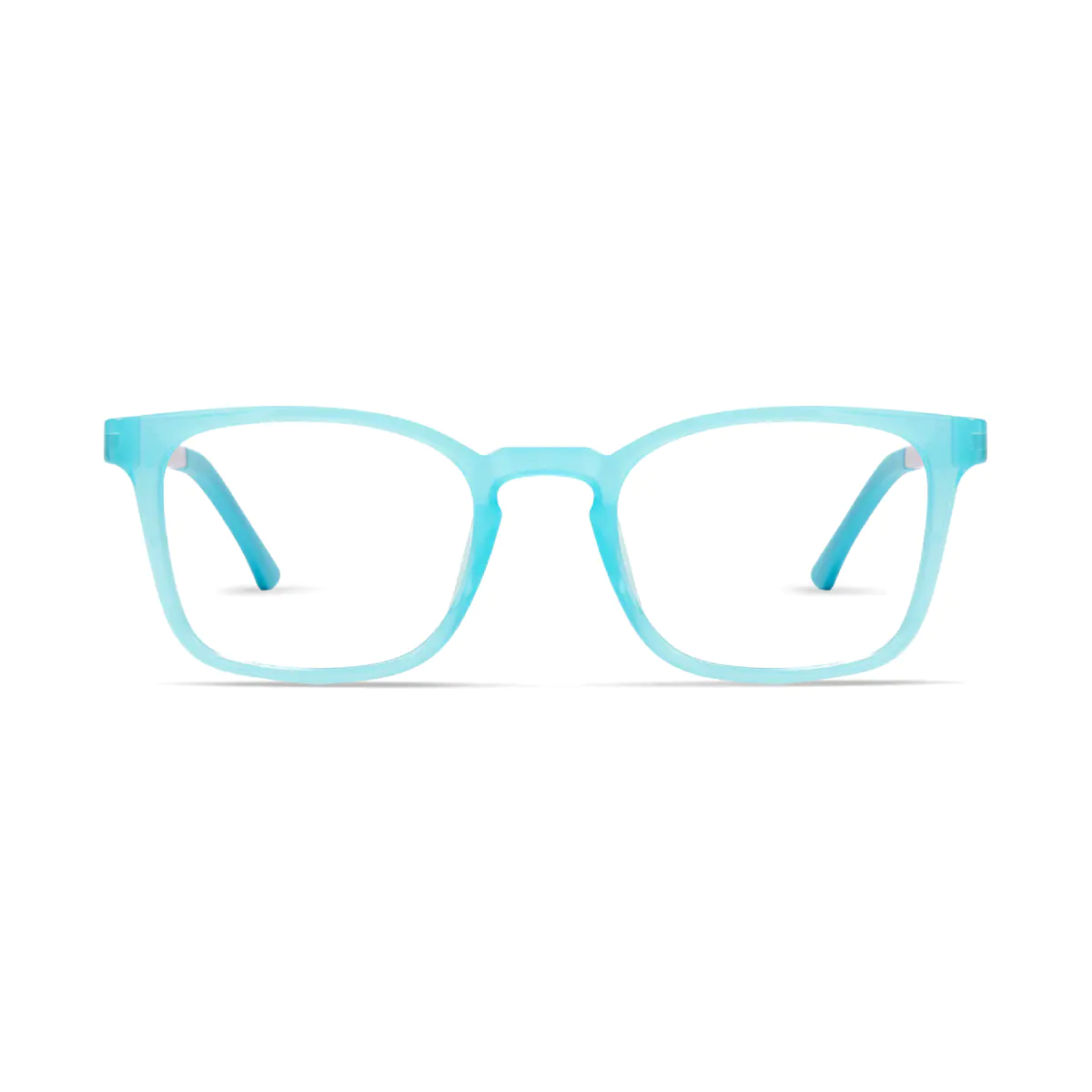 Kids' Square Transparent Blue Eyeglasses