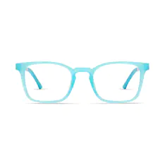 Kids' Square Transparent Blue Eyeglasses