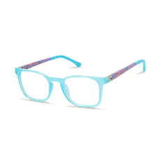 Kids' Square Transparent Blue Eyeglasses