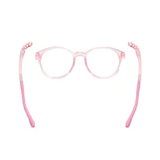 Kids' Round Transparent Pink Eyeglasses