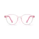 Kids' Round Transparent Pink Eyeglasses