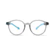 Kids' Round Transparent Gray Eyeglasses