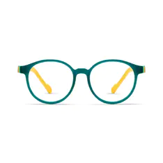 Kids' Round Green/Yellow Eyeglasses