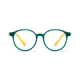 Kids' Round Green/Yellow Eyeglasses
