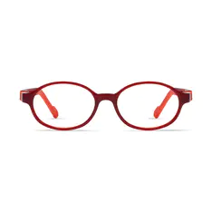 Kids' Oval Red Eyeglasses