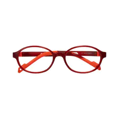 Kids' Oval Red Eyeglasses
