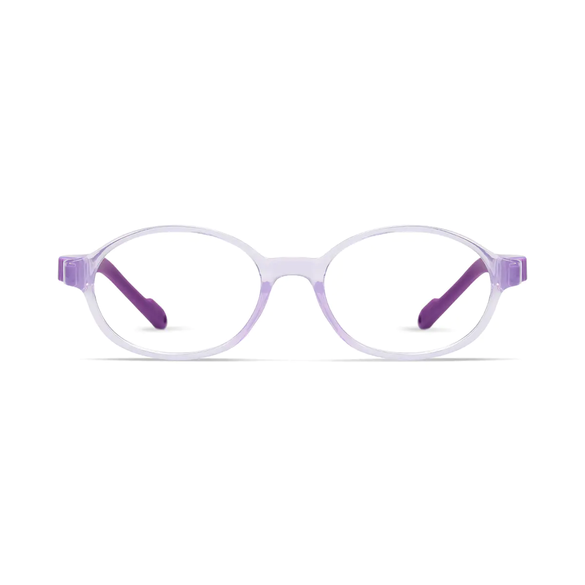 Kids' Oval Transparent Purple Eyeglasses
