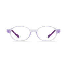 Kids' Oval Transparent Purple Eyeglasses