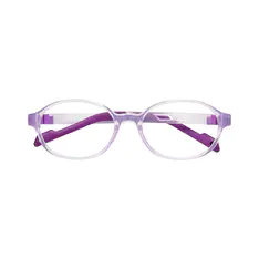 Kids' Oval Transparent Purple Eyeglasses