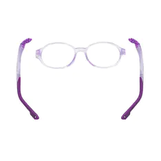 Kids' Oval Transparent Purple Eyeglasses