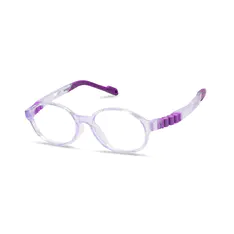 Kids' Oval Transparent Purple Eyeglasses
