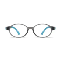 Kids' Oval Transparent Gray Eyeglasses