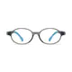 Kids' Oval Transparent Gray Eyeglasses