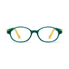 Kids' Oval Green/Yellow Eyeglasses