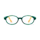 Kids' Oval Green/Yellow Eyeglasses