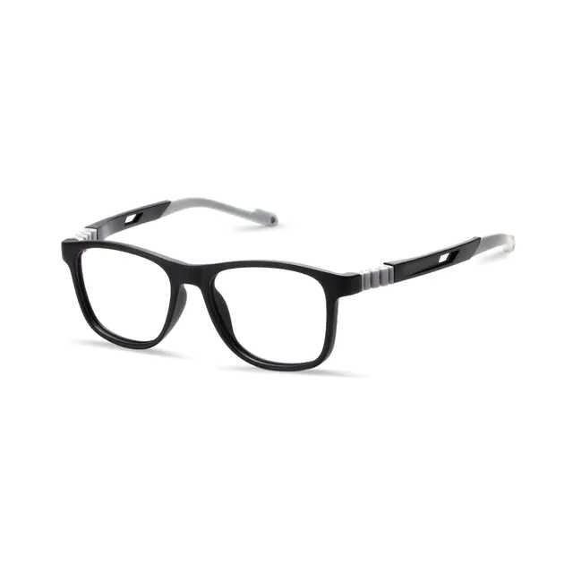Kids' Square Black Eyeglasses