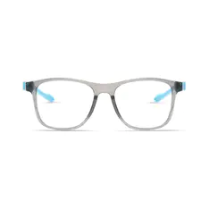 Kids' Square Transparent Gray Eyeglasses