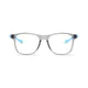 Kids' Square Transparent Gray Eyeglasses