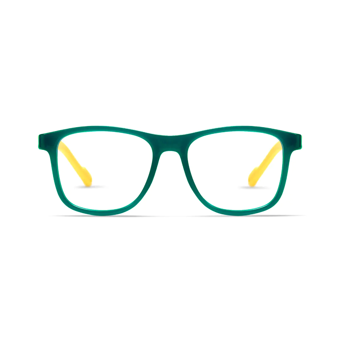 Kids' Square Green/Yellow Eyeglasses