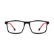Kids' Rectangle Black/Red Eyeglasses