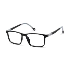Kids' Rectangle Black/Gray Eyeglasses