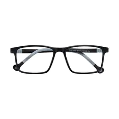 Kids' Rectangle Black/Gray Eyeglasses