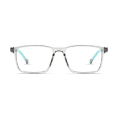 Kids' Rectangle Transparent Gray Eyeglasses