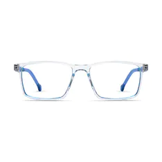 Kids' Rectangle Clear/Blue Eyeglasses