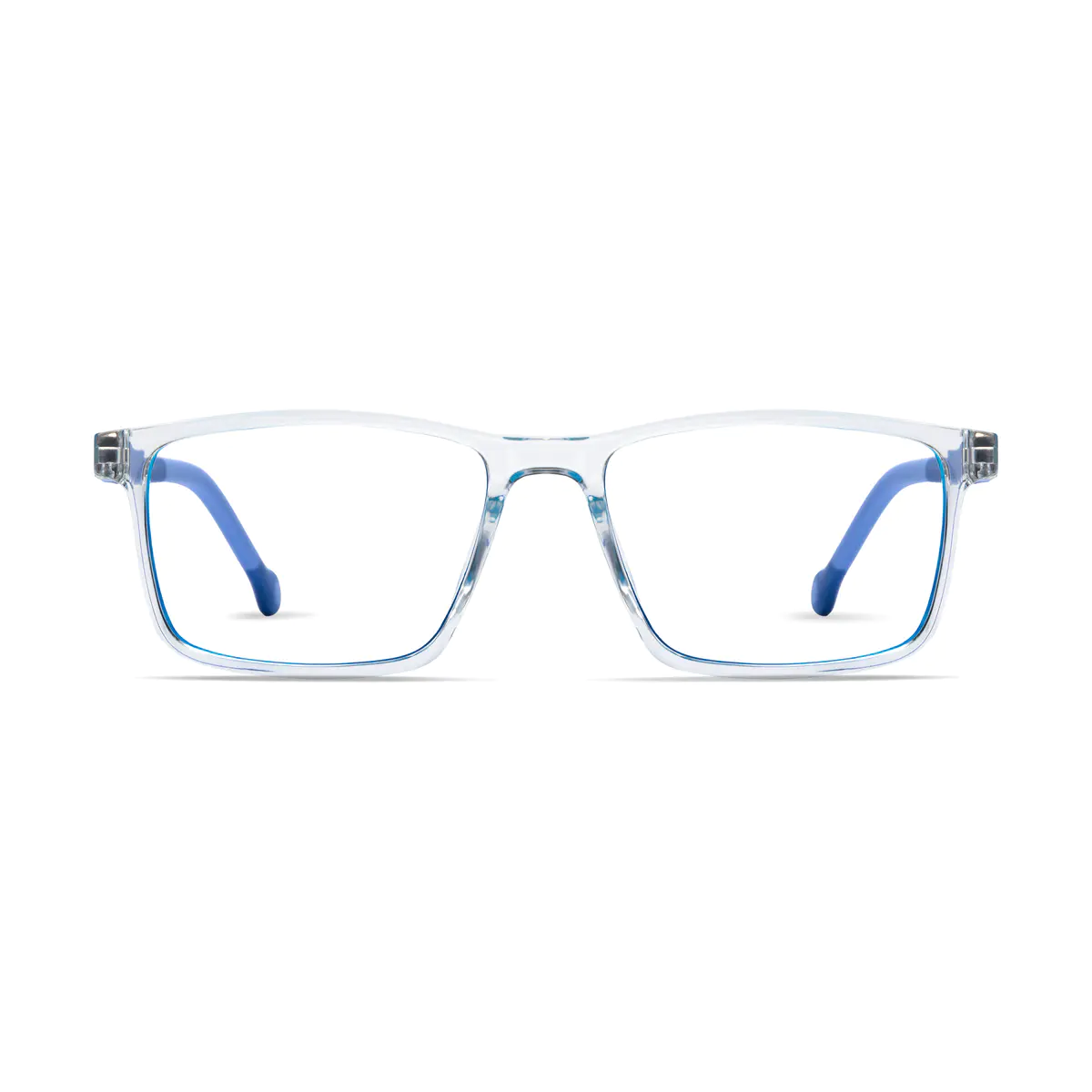 Kids' Rectangle Clear/Blue Eyeglasses