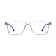 Kids' Rectangle Clear/Blue Eyeglasses