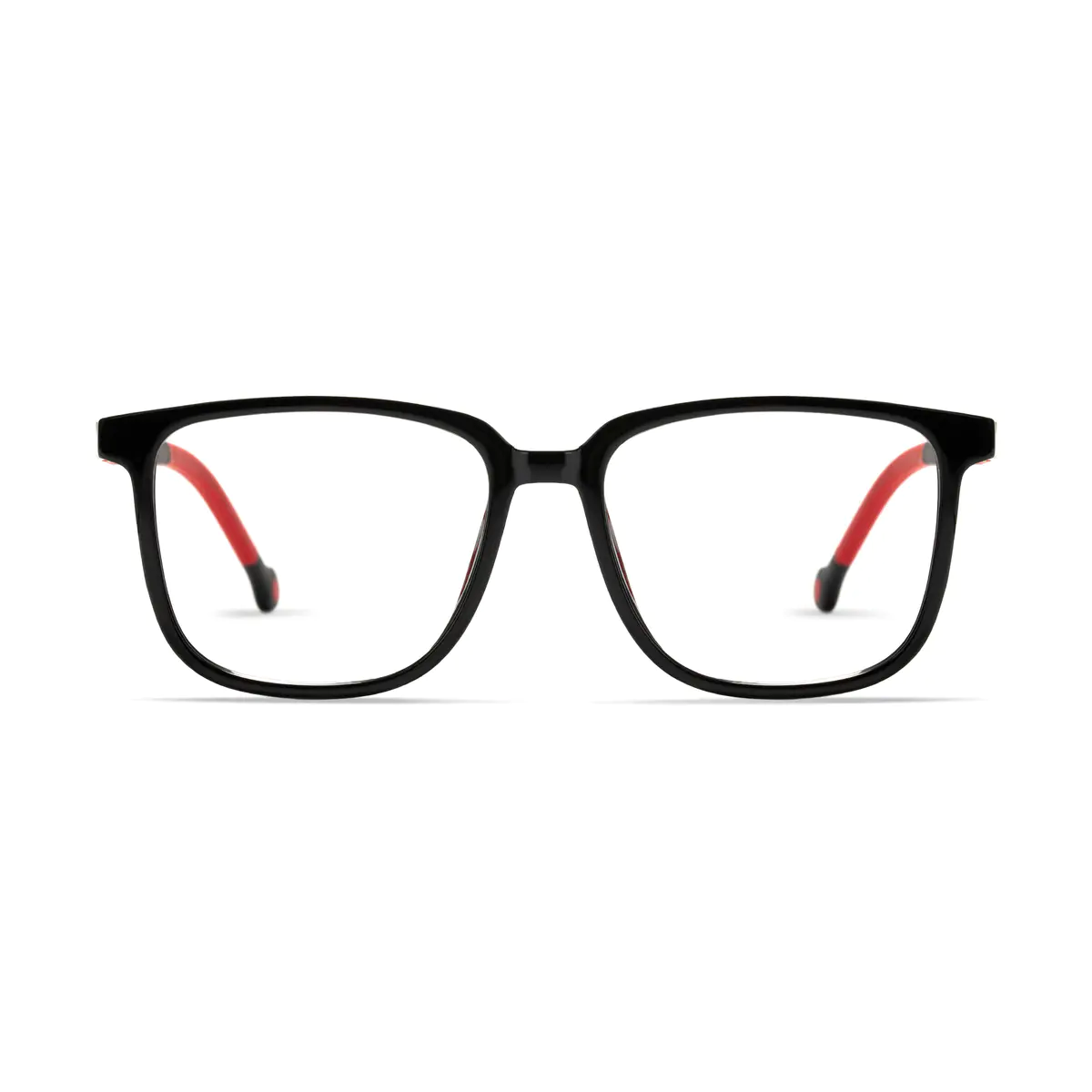 Kids' Square Black/Red Eyeglasses