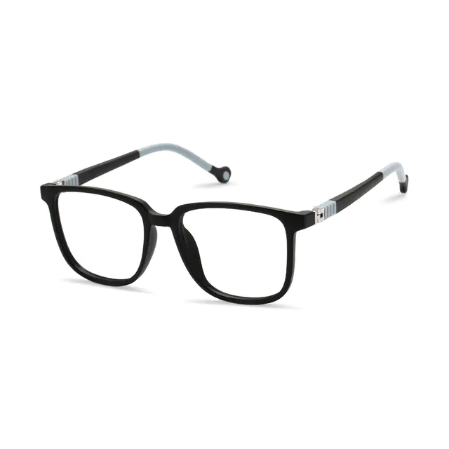 Kids' Square Black/Gray Eyeglasses