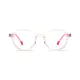 Kids' Round Clear/Red Eyeglasses