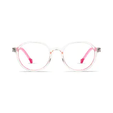 Kids' Round Clear/Red Eyeglasses