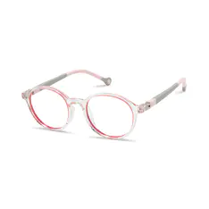 Kids' Round Clear/Pink Eyeglasses