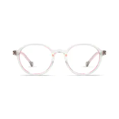 Kids' Round Clear/Pink Eyeglasses