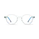 Kids' Round Clear/Blue Eyeglasses