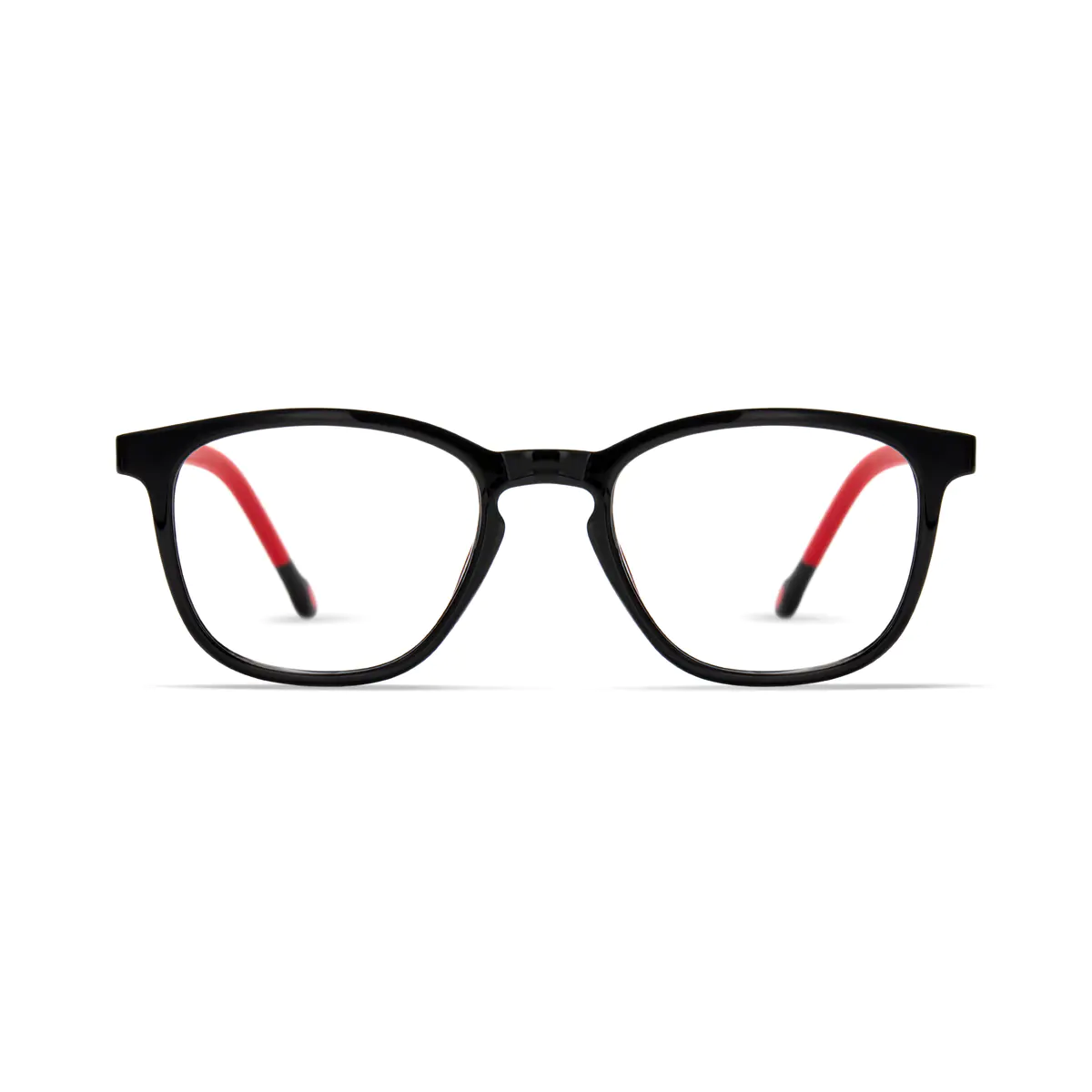 Kids' Square Black/Red Eyeglasses