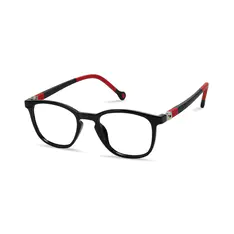 Kids' Square Black/Red Eyeglasses