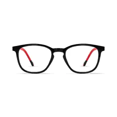 Kids' Square Black/Red Eyeglasses