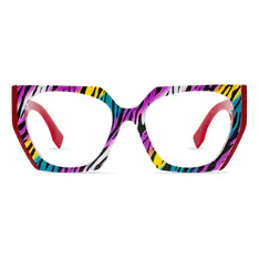 Geometric Red Eyeglasses