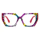 Geometric Red Eyeglasses