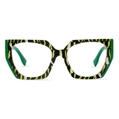 Geometric Green Eyeglasses