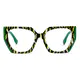 Geometric Green Eyeglasses