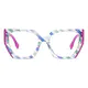 Geometric Clear/Pink Eyeglasses