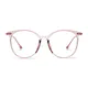 Round Transparent Pink Eyeglasses
