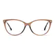 Cat-eye Transparent Brown Eyeglasses