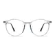 Round Transparent Gray Eyeglasses