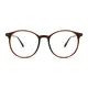 Round Transparent Brown Eyeglasses